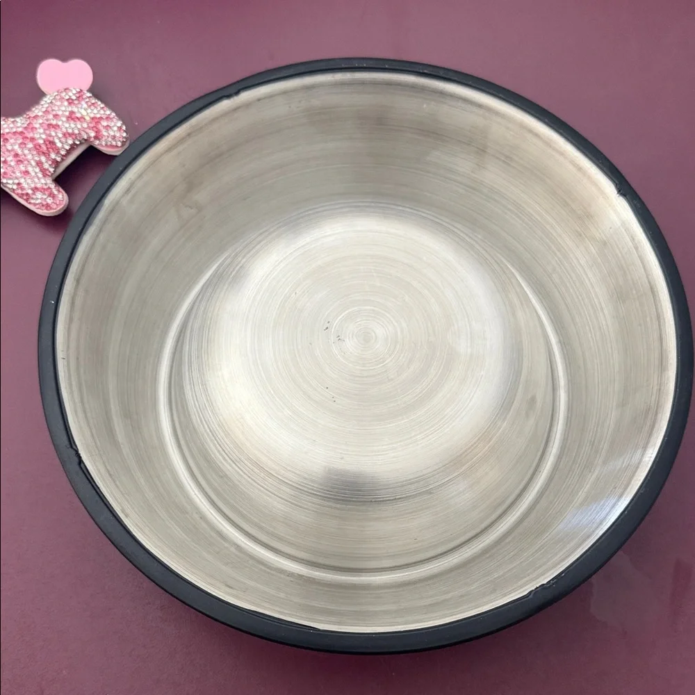 Rhinestone Pink & Silver Doggie Bowl and Rhinwstone Keychain